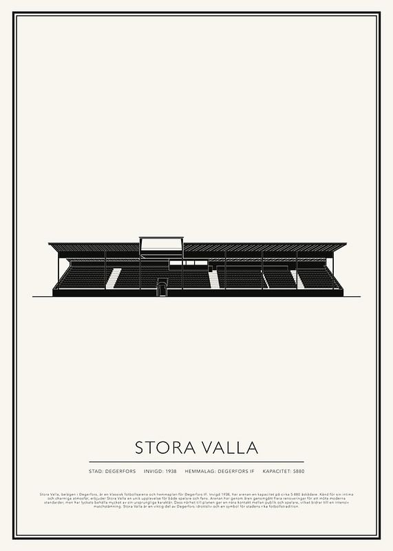 Poster Stora Valla Vintage Skiss 01 SE