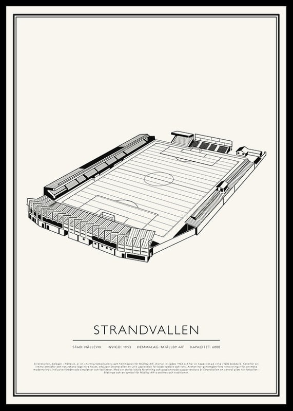 Strandvallen Vintage Skiss poster-12