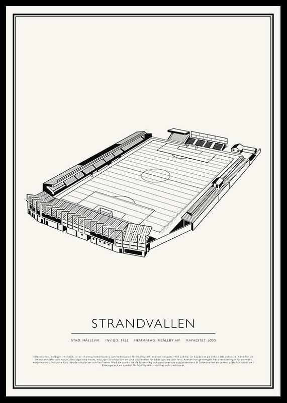 Strandvallen Vintage Skiss poster-12