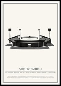Söderstadion Vintage Skiss poster-0