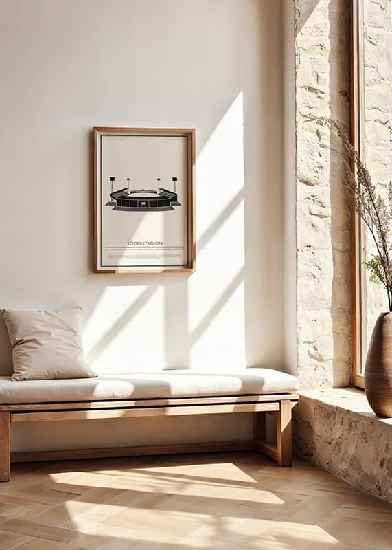 Poster Söderstadion Vintage Skiss 01 SE crossfade