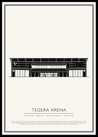 Tegera Arena Vintage Skiss poster-0