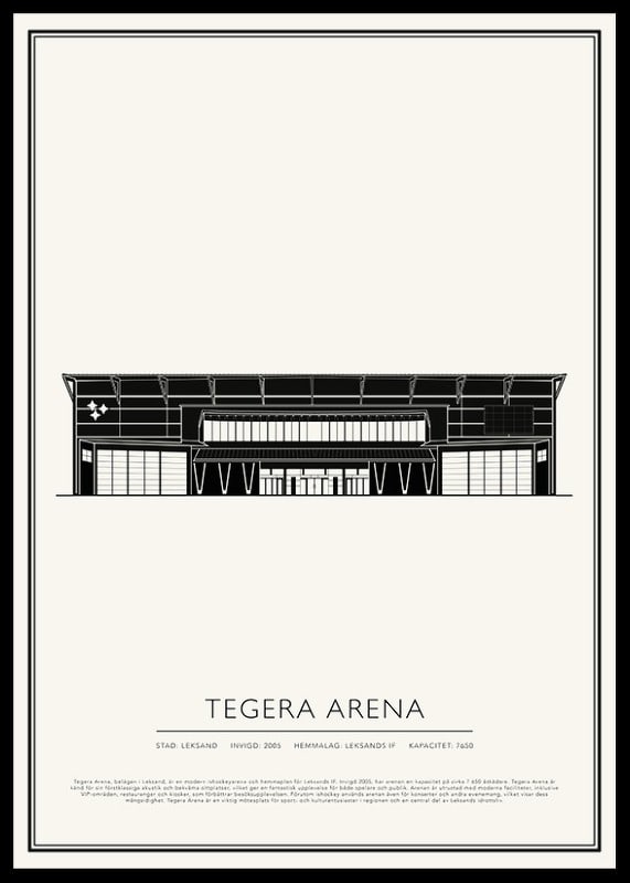 Tegera Arena Vintage Skiss poster-12