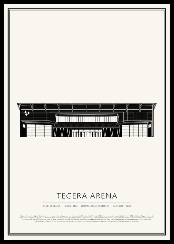 Tegera Arena Vintage Skiss poster-12