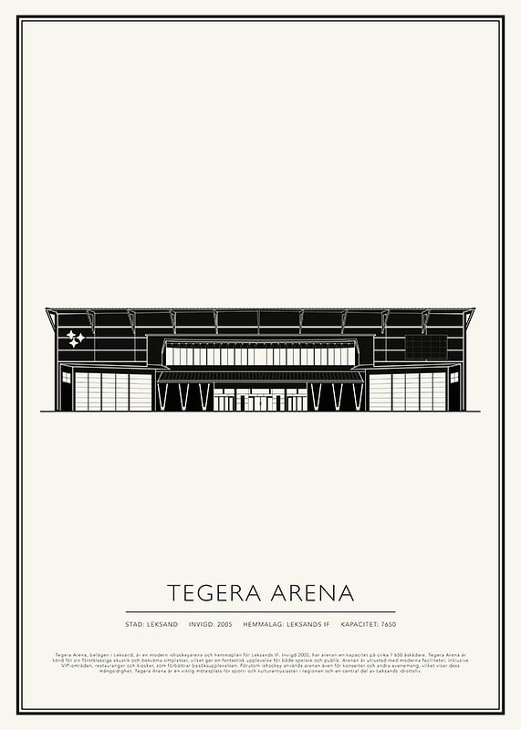 Poster Tegera Arena Vintage Skiss 01 SE