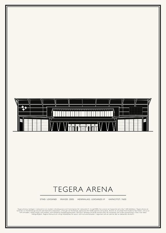 Tegera Arena Vintage Skiss poster-12