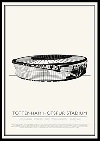 Tottenham Hotspur Stadium Vintage Sketch poster-0