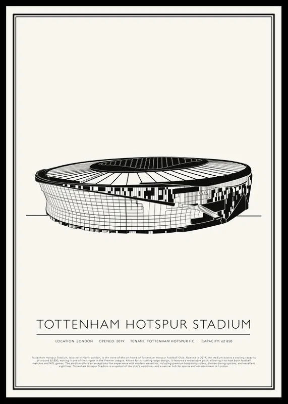Tottenham Hotspur Stadium Vintage Sketch poster-12