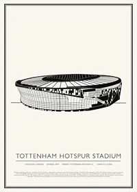 Tottenham Hotspur Stadium Vintage Sketch poster-1