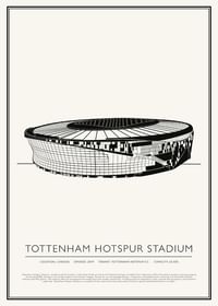 Tottenham Hotspur Stadium Vintage Sketch-plakat-1