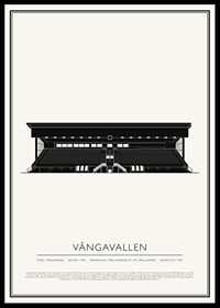 Vångavallen Vintage Skiss poster-0
