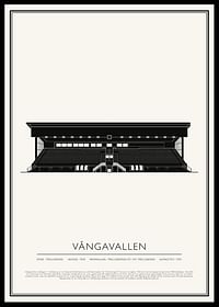Vångavallen Vintage Skiss poster-0