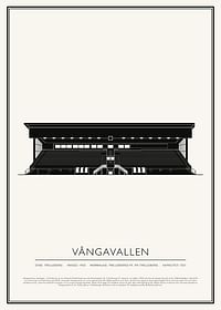 Vångavallen Vintage Skiss poster-1