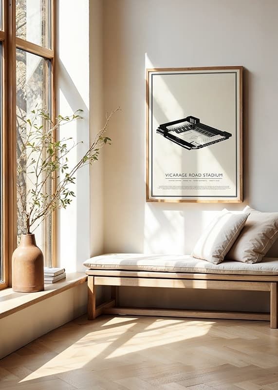Poster Vicarage Road Stadium Vintage Sketch 01 EN crossfade