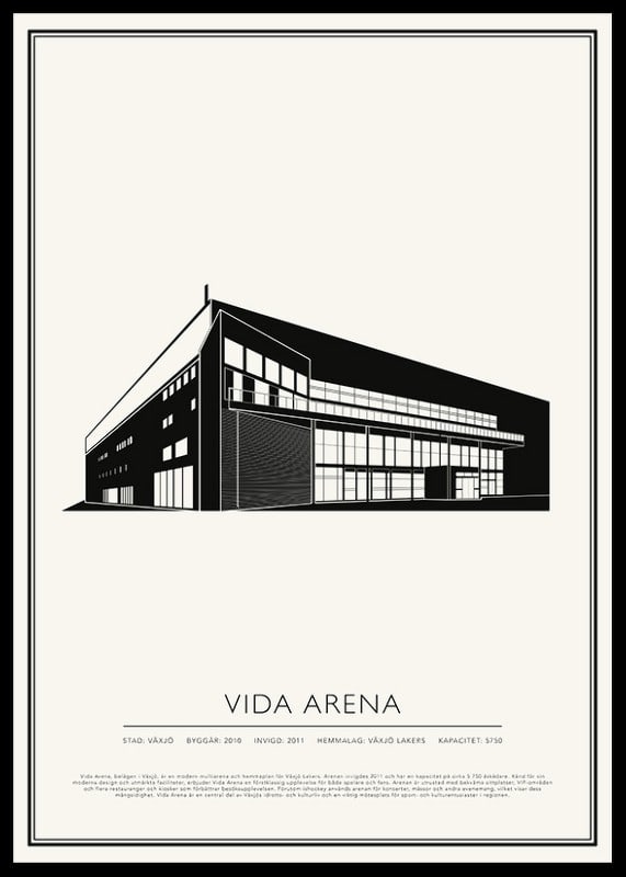 Vida Arena Vintage Skiss poster-12