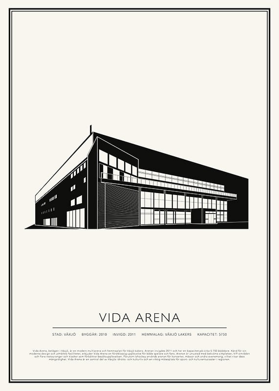 Poster Vida Arena Vintage Skiss 01 SE