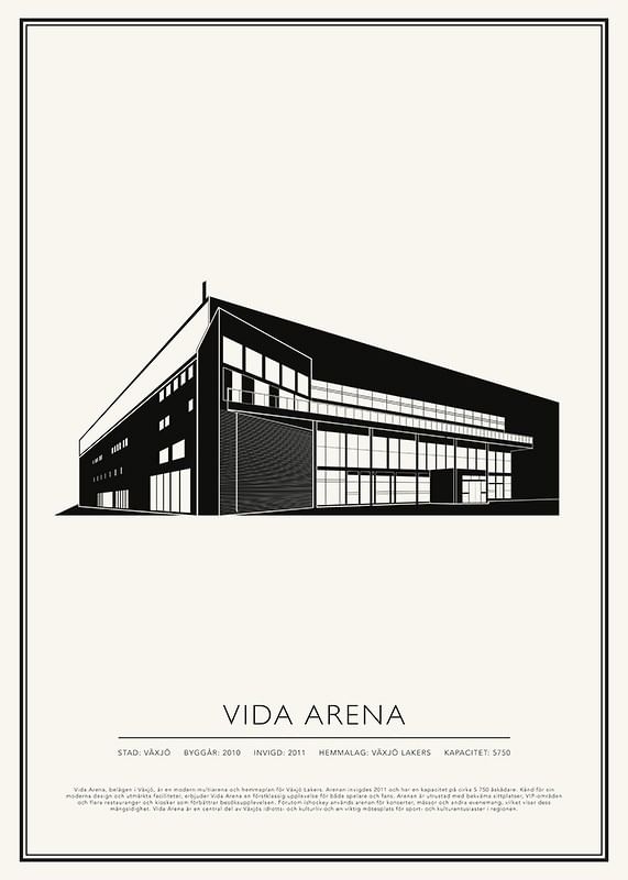 Poster Vida Arena Vintage Skiss 01 SE