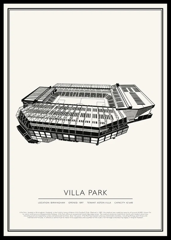 Villa Park Vintage Sketch poster-12