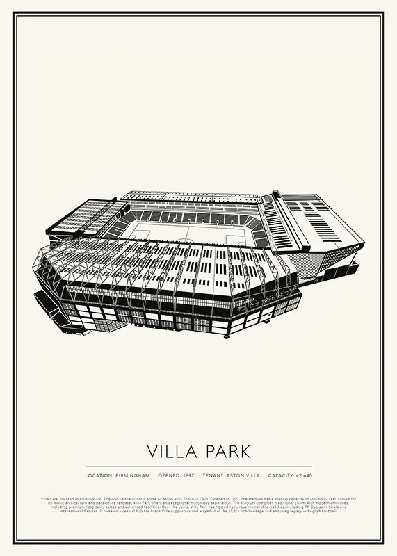 Villa Park Vintage Sketch poster-12