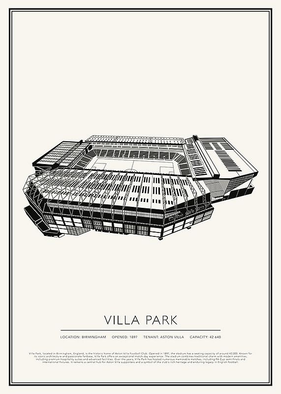Villa Park Vintage Sketch poszter-12