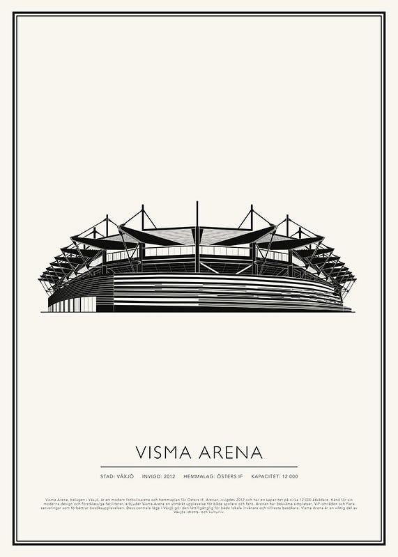 Poster Visma Arena Vintage Skiss 01 SE