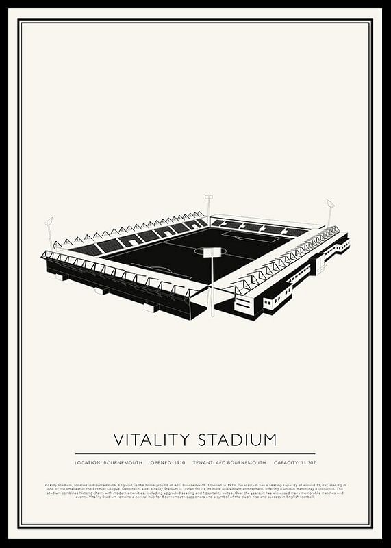Vitality Stadium Vintage Sketch affisch-12