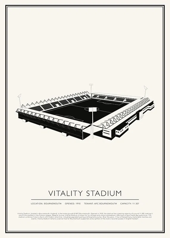 Vitality Stadium Vintage Sketch poster-12