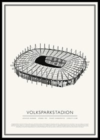Volksparkstadion Vintage Sketch poster-0