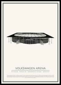 Volkswagen Arena Vintage Skizze Poster-0