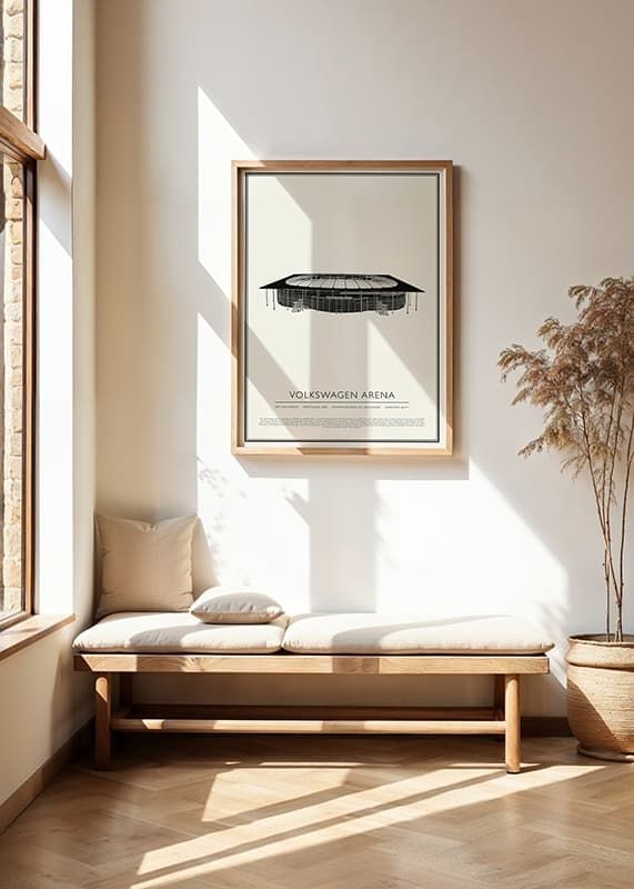 Poster Volkswagen Arena Vintage Skizze 01 DE crossfade