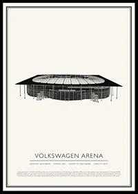 Volkswagen Arena Vintage Sketch affisch-0