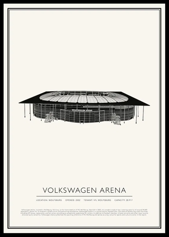 Volkswagen Arena Vintage Sketch affisch-12