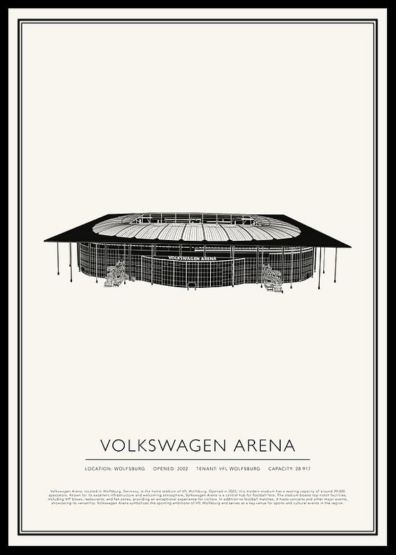 Volkswagen Arena Vintage Sketch affisch-12