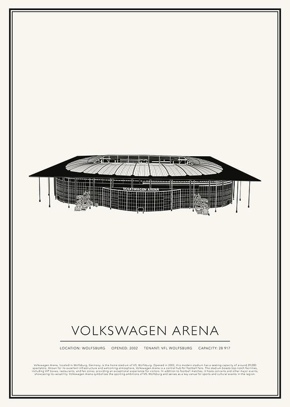 Poster Volkswagen Arena Vintage Sketch 01 EN