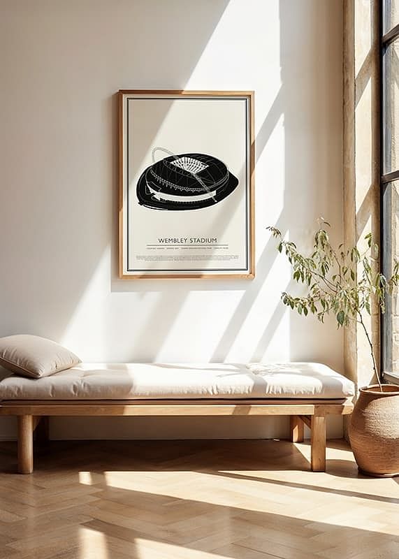 Affiche de croquis vintage du stade de Wembley-12