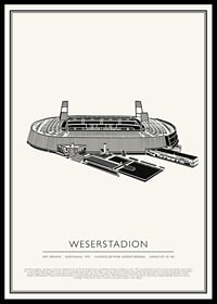 Weserstadion Vintage Skizze Poster-0