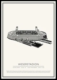 Weserstadion Vintage Sketch poster-0