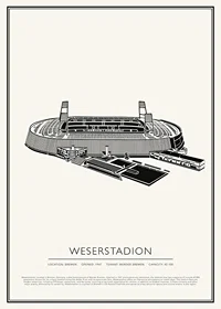 Weserstadion Vintage Sketch poster-1