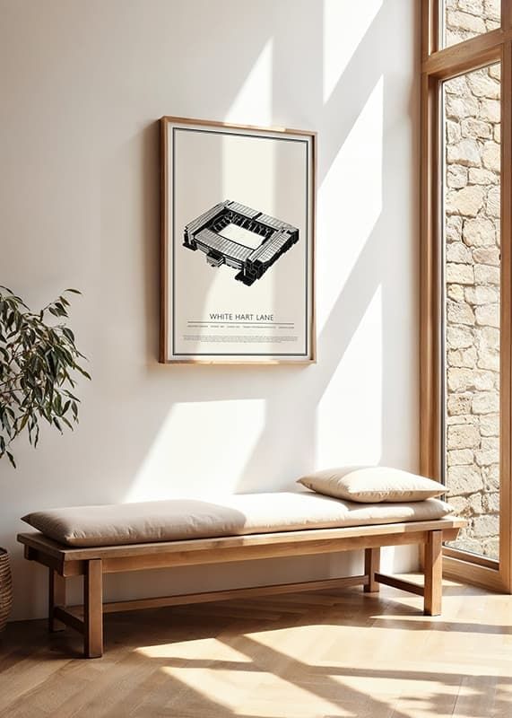 Poster White Hart Lane Vintage Sketch 01 EN crossfade