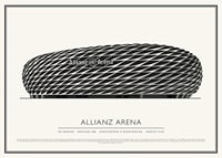 Allianz Arena Vintage Skizze Poster-1