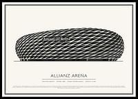 Allianz Arena Vintage Sketch poster-0