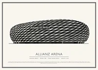 Allianz Arena Vintage Sketch poster-1