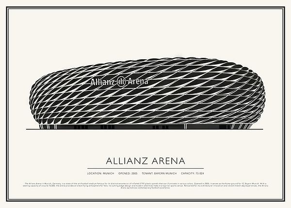 Poster Allianz Arena Vintage Sketch 02 EN