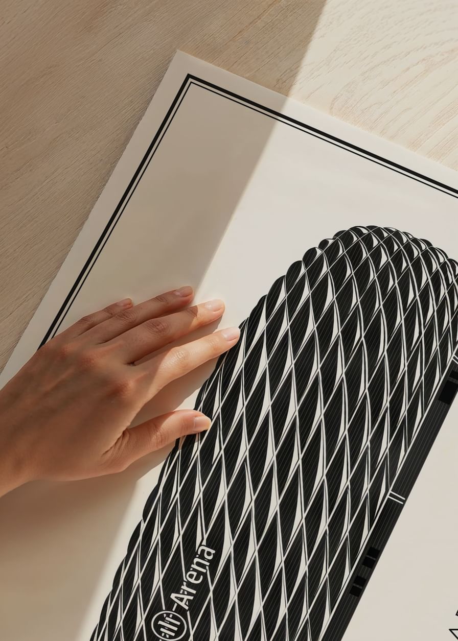 Allianz Arena Vintage Sketch poster-12