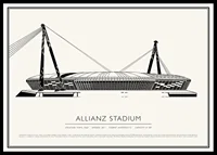 Allianz Stadium Vintage Sketch affisch-0