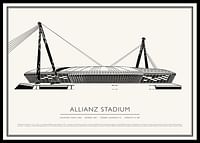Plakat w stylu vintage ze szkicu stadionu Allianz-0