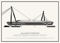 Allianz Stadium Vintage Schizzo poster-1