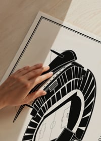Affiche de croquis vintage du stade olympique Atatürk-3