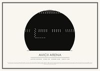 Avicii Arena Vintage Sketch-plakat-1