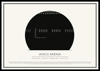 Avicii Arena Vintage Skiss poster-0